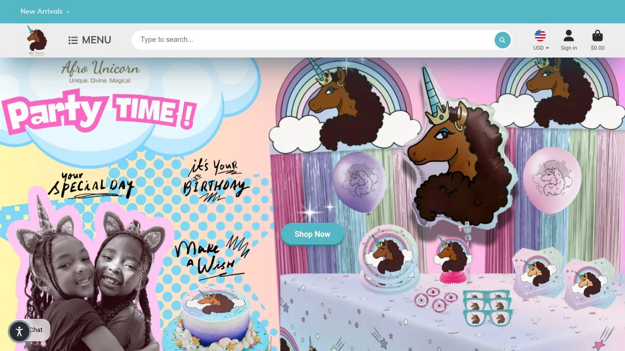 Afro Unicorn storefront