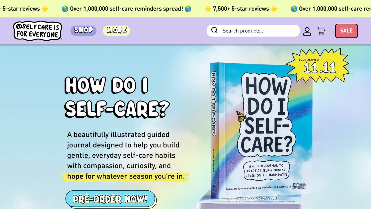 Self-Care Is For Everyone storefront