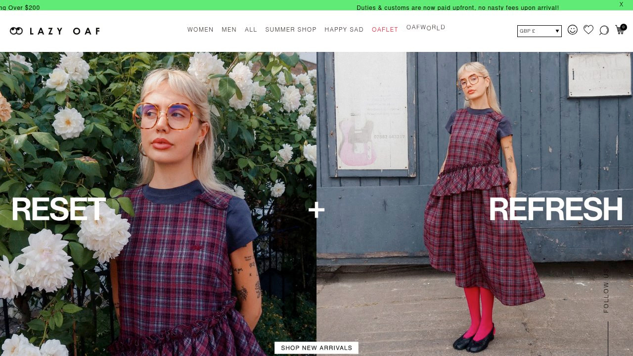 Lazy Oaf storefront